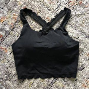 KIAVA - Scalloped Crop Swim Top